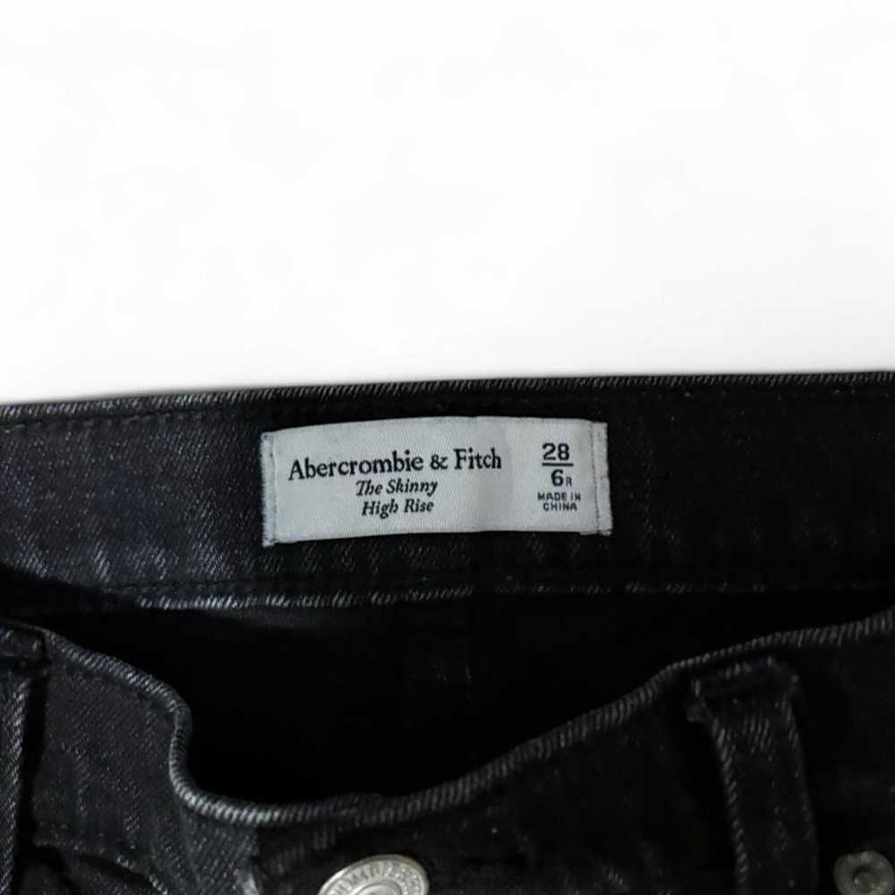 Abercrombie & Fitch skinny high rise with front leg slits women’s 6 - Picture 3 of 6